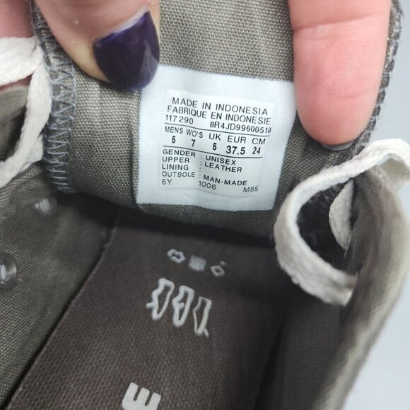 Converse All Star Grey Unisex Sneakers Shoes Low Tops Leather Mens 5 Women’s 7 - Picture 8 of 8